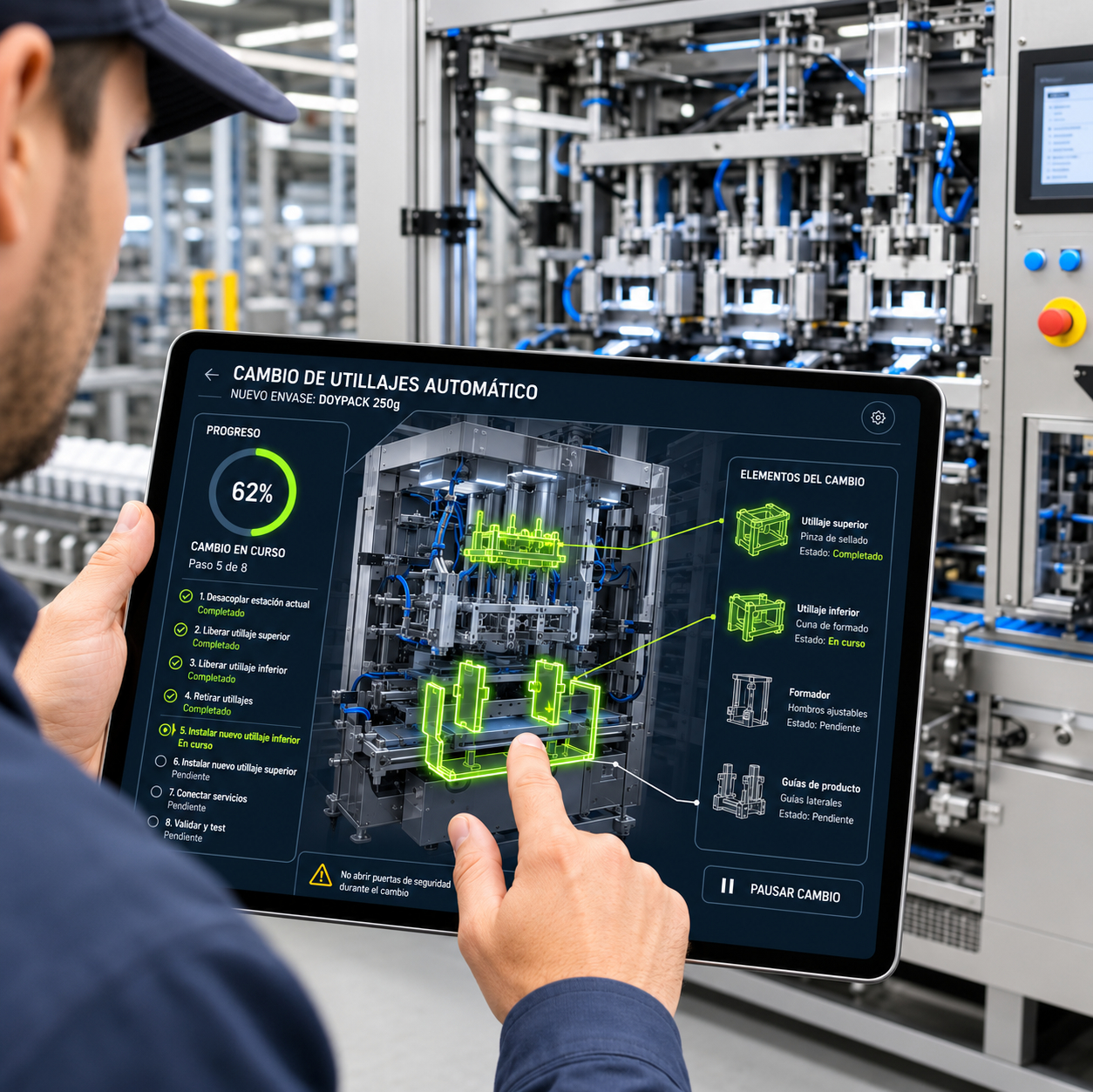 Presentación interactiva ElêvaTech en tablet