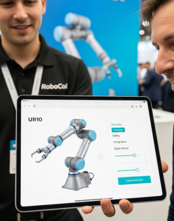 Interactive demonstration at industrial trade show
